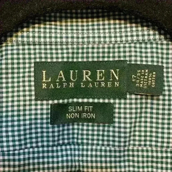 Lauren by Ralph Lauren gingham button down sz 17 office business casual workwear - Picture 2 of 7